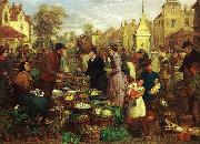 Henry Charles Bryant Market Day Sweden oil painting artist